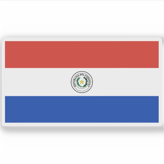 Flagge Paraguays Aufkleber (Vorderseite)