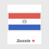 Flagge Paraguays Aufkleber (Blatt)