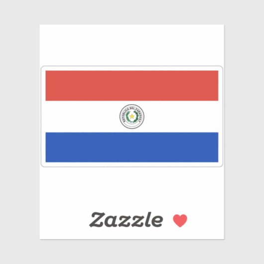 Flagge Paraguays Aufkleber (Blatt)