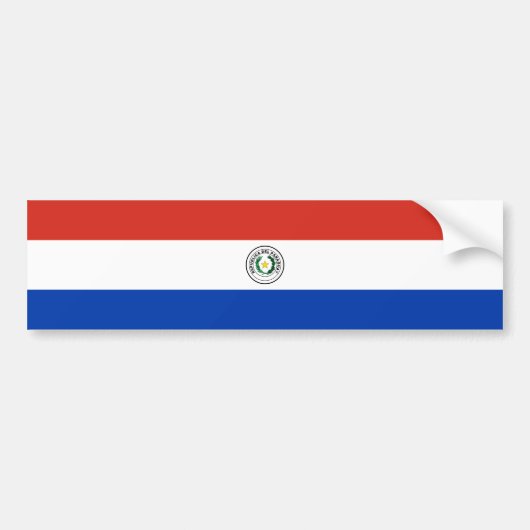 Flagge Paraguays Autoaufkleber (Vorne)