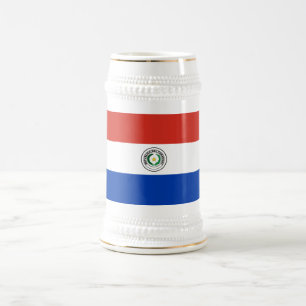 Flagge Paraguays Bierglas