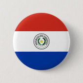 Flagge Paraguays Button (Vorderseite)