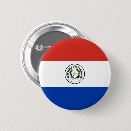 Flagge Paraguays Button (Vorne & Hinten)
