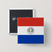 Flagge Paraguays Button (Vorne & Hinten)
