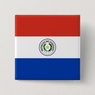 Flagge Paraguays Button