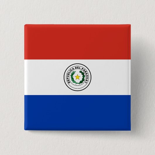 Flagge Paraguays Button (Vorderseite)