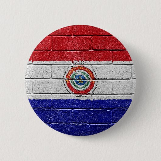 Flagge Paraguays Button (Vorderseite)