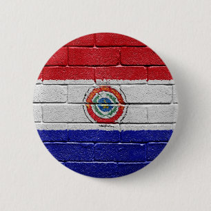 Flagge Paraguays Button