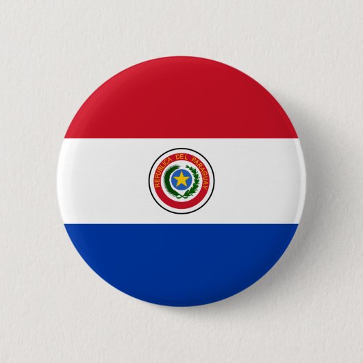 Flagge Paraguays Button (Vorderseite)