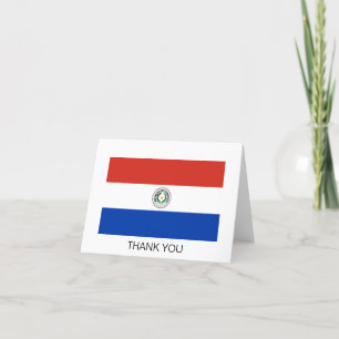 Flagge Paraguays Dankeskarte