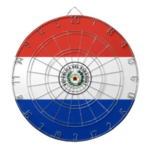 Flagge Paraguays Dartscheibe