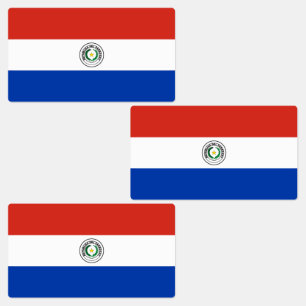 Flagge Paraguays Etiketten