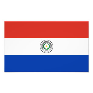 Flagge Paraguays Fotodruck