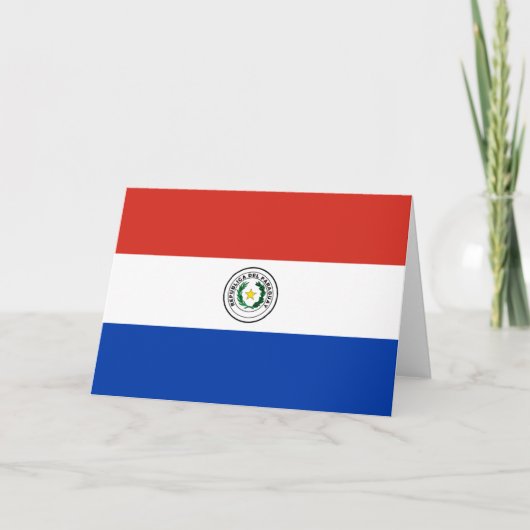 Flagge Paraguays Karte (Vorderseite)