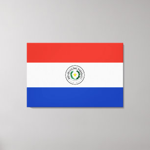 Flagge Paraguays Leinwanddruck