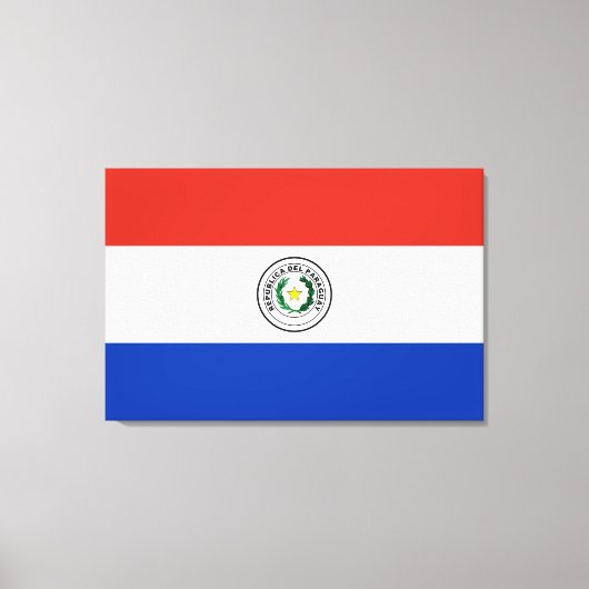 Flagge Paraguays Leinwanddruck (Vorderseite)