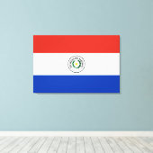 Flagge Paraguays Leinwanddruck (Insitu (Holzboden))