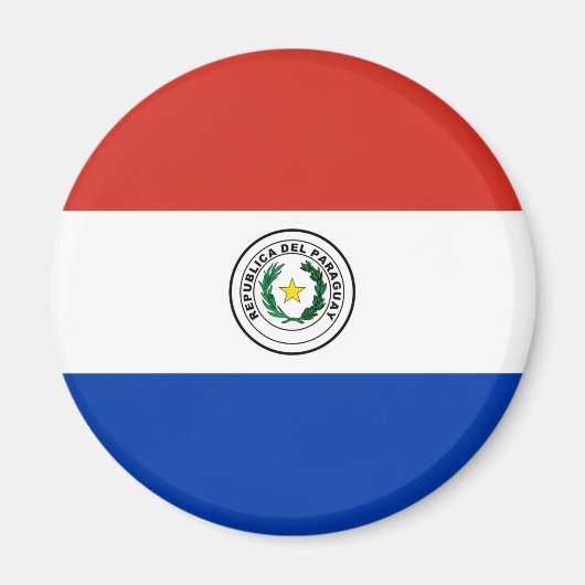 Flagge Paraguays Magnet (Vorne)