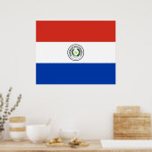 Flagge Paraguays Poster (Küche)