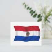Flagge Paraguays Postkarte (Stehend Vorderseite)
