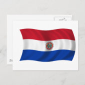 Flagge Paraguays Postkarte (Vorne/Hinten)