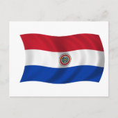 Flagge Paraguays Postkarte (Vorderseite)