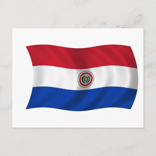 Flagge Paraguays Postkarte (Vorderseite)