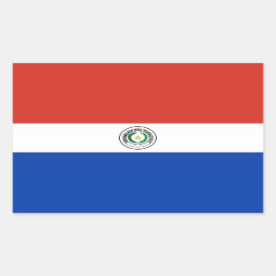 Flagge Paraguays Rechteckiger Aufkleber