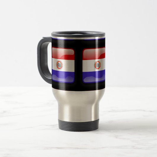 Flagge Paraguays Reisebecher (Vorderseite Links)