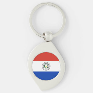 Flagge Paraguays Schlüsselanhänger