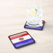 Flagge Paraguays Untersetzer (Rechte Seite)