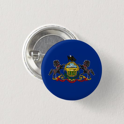 Flagge Pennsylvaniens, Flagge Pennsylvaniens Button (Vorne & Hinten)