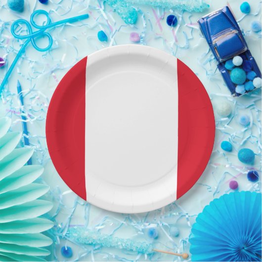 Flagge: Peru Pappteller (Party)