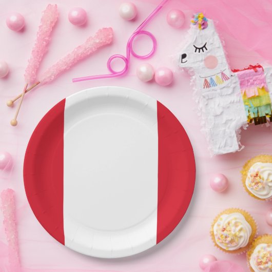 Flagge: Peru Pappteller (Party)