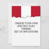 Flagge Perus Einladung (Vorderseite)