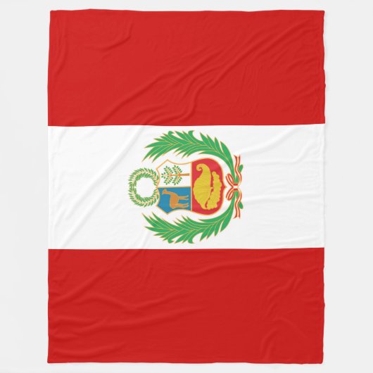 Flagge Perus Emblem Pabellón Nacional Fleecedecke (Vorderseite)