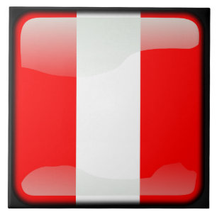 Flagge Perus Fliese