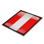 Flagge Perus Fliese (Seite)