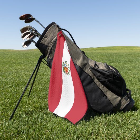 Flagge Perus Golfhandtuch (Gras)
