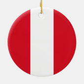 Flagge Perus Keramik Ornament (Hinten)