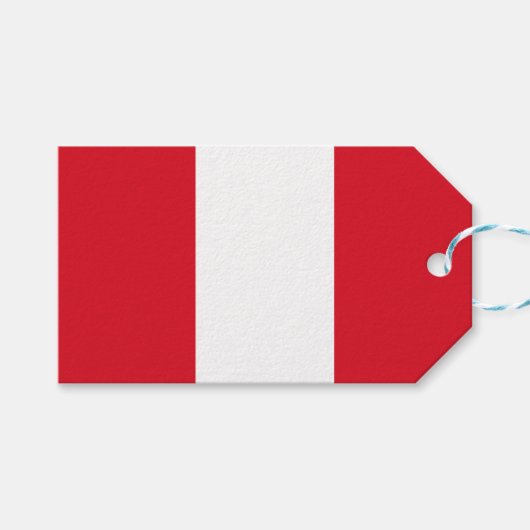 Flagge Perus (peruanische Flagge) Geschenkanhänger (Vorderseite (Horizontal))