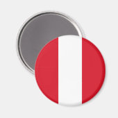 Flagge Perus (peruanische Flagge) Magnet (Vorderseite/Rückseite)