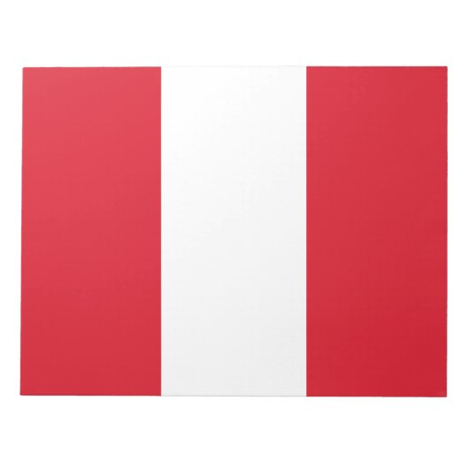 Flagge Perus (peruanische Flagge) Notizblock (Vorderseite)