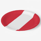 Flagge Perus (peruanische Flagge) Pappteller (Schrägansicht)