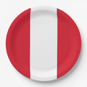Flagge Perus (Peruanische Flagge) Pappteller