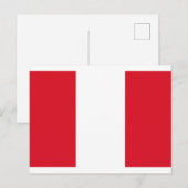 Flagge Perus Postkarte (Vorne/Hinten)