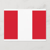 Flagge Perus Postkarte (Vorderseite)