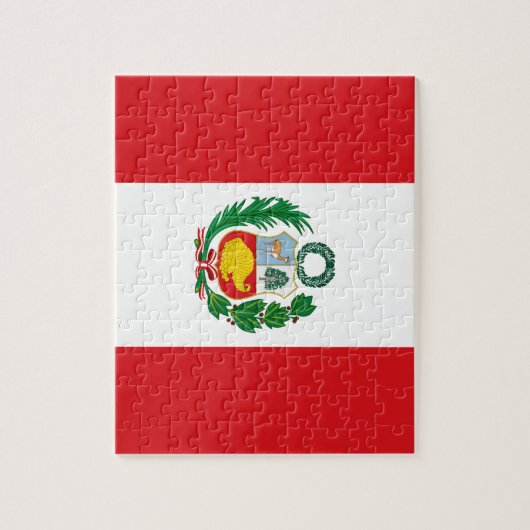Flagge Perus Puzzle (Vertikal)