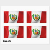 Flagge Perus Rechteckiger Aufkleber (Blatt)