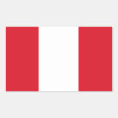 Flagge Perus Rechteckiger Aufkleber (Vorderseite)